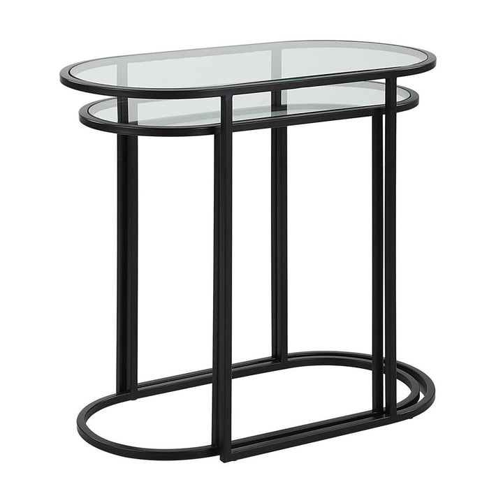 Slide Nesting Side Tables - Black Keiichi 4