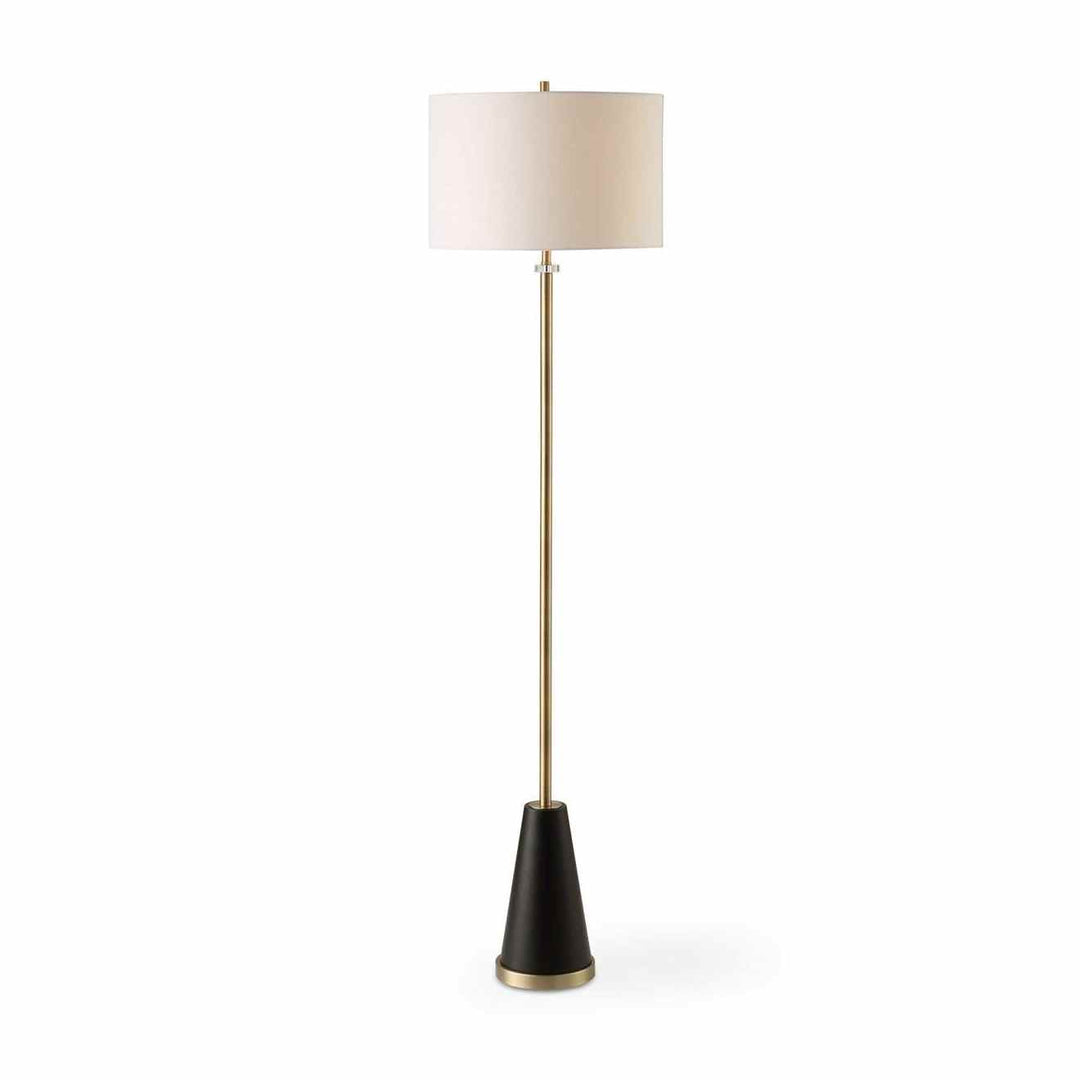 Stuart Floor Lamp - Black & Brass Keiichi 1