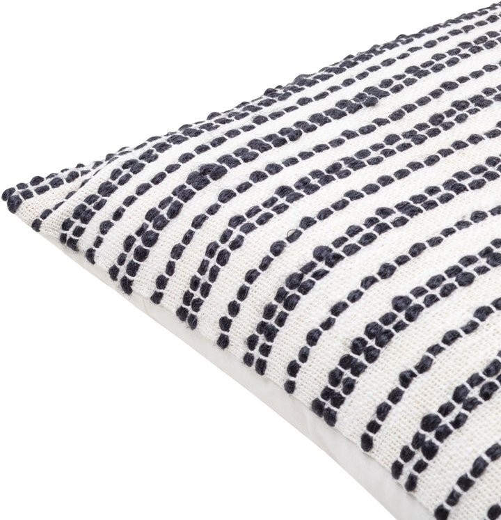 Weaver Woven Cushion 51x51cm - Black & White Keiichi 3