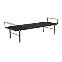 Bloomingville Outdoor Mundo Metal Bench in Black