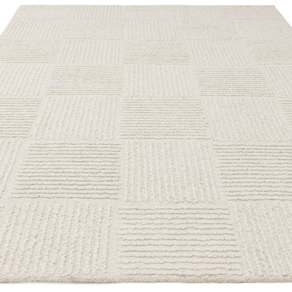 Zenith Grid Rug - Cream | Olivia's