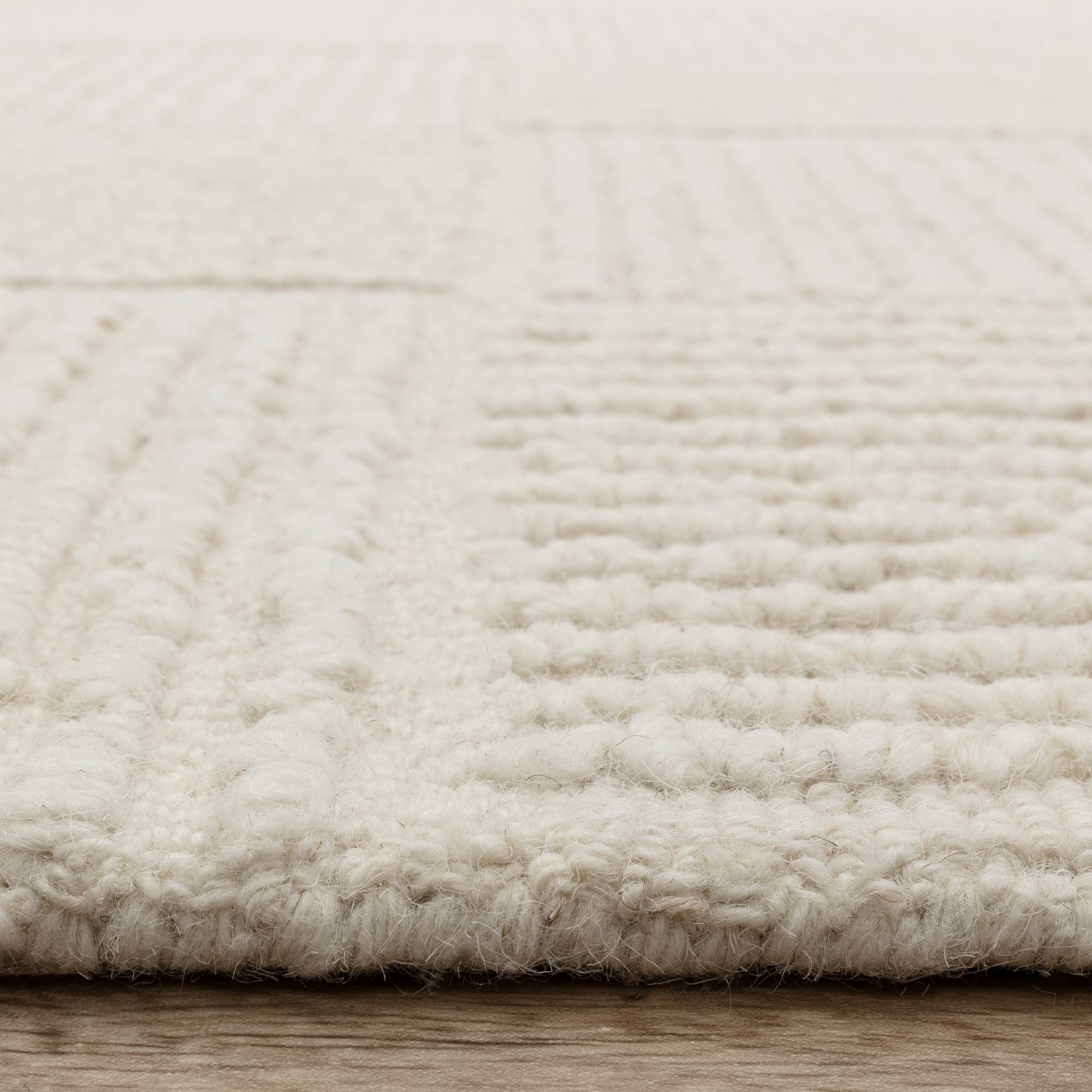 Zenith Grid Rug - Cream | Olivia's