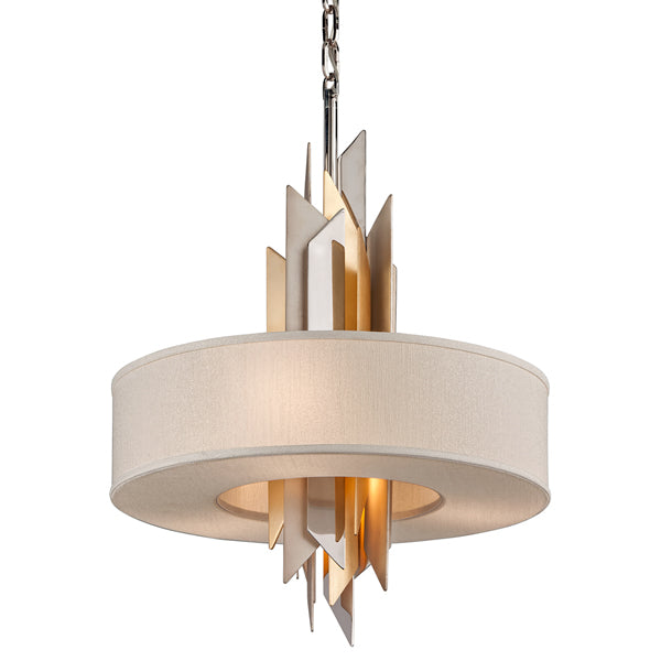  Hudson Valley Lighting-Hudson Valley Lighting Modernist Hand-Crafted Iron And Stainles 4lt Pendant-Silver, Gold 25 
