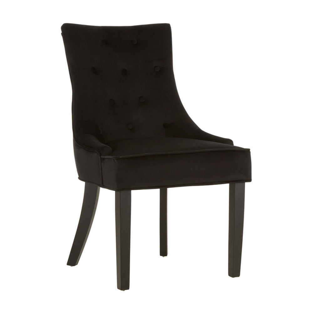 Olivia's Luxe Collection - Daxi Dining Chair, Black Velvet