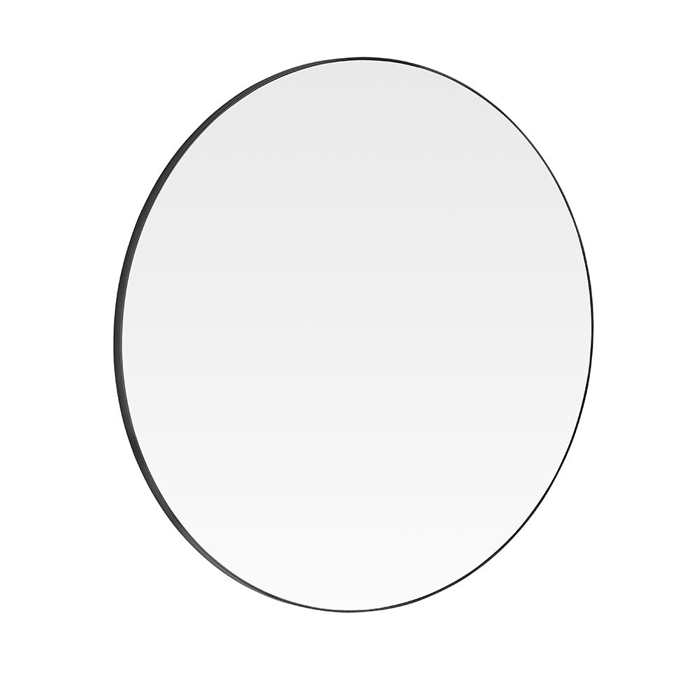 Olivia's Tuvalu Round Wall Mirror in Black