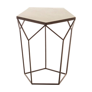 Olivia's Pentagon Marble Side Table