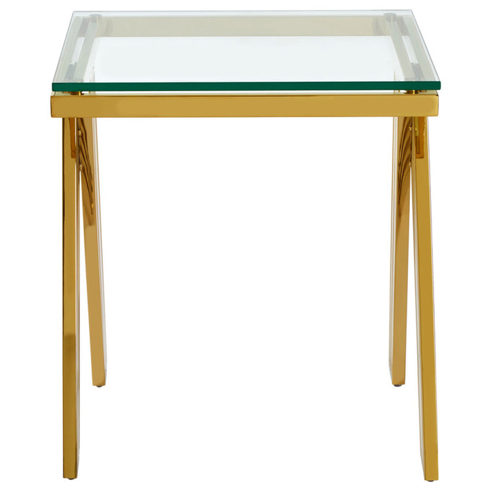Olivia's Luxe Collection - Pipe Gold Side Table