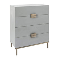 Twenty10 Designs Lilly Wide Grey 4 Drawer Chest Of Drawers