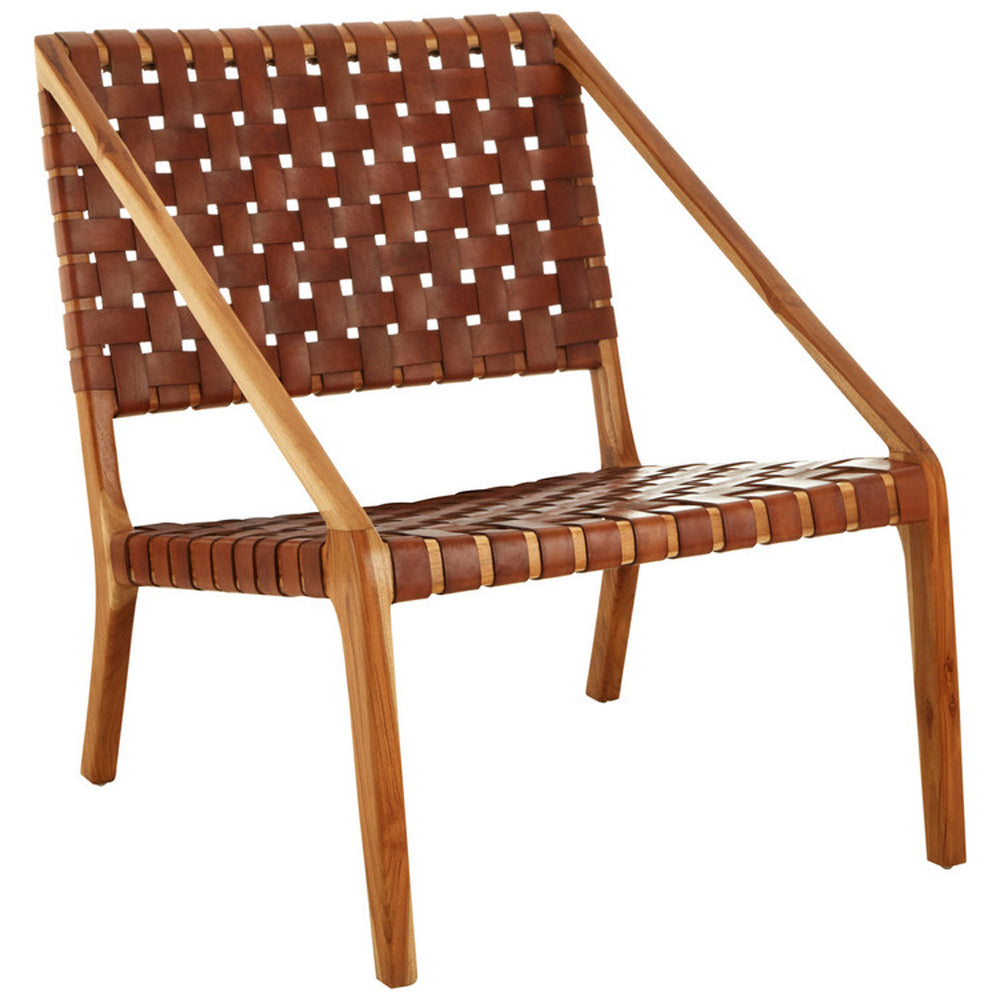 Olivia's Koko Leaned Woven Occasional Chair Brown