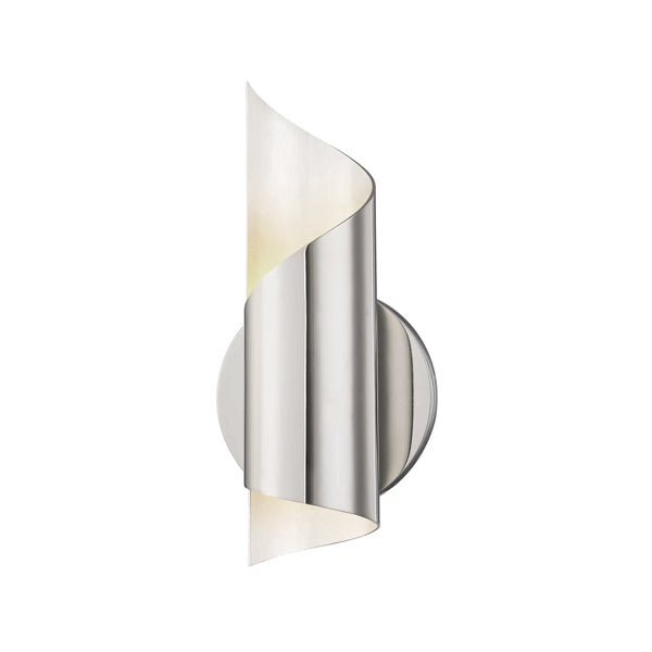 Hudson Valley Lighting Evie Steel 1 Light Wall Sconce in Polished Nickel