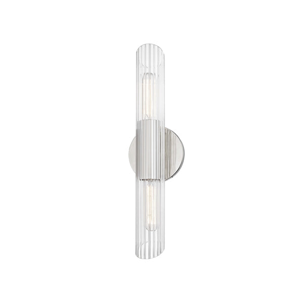 Hudson Valley Lighting Cecily 2 Light Small Wall Sconce Polished Nickel