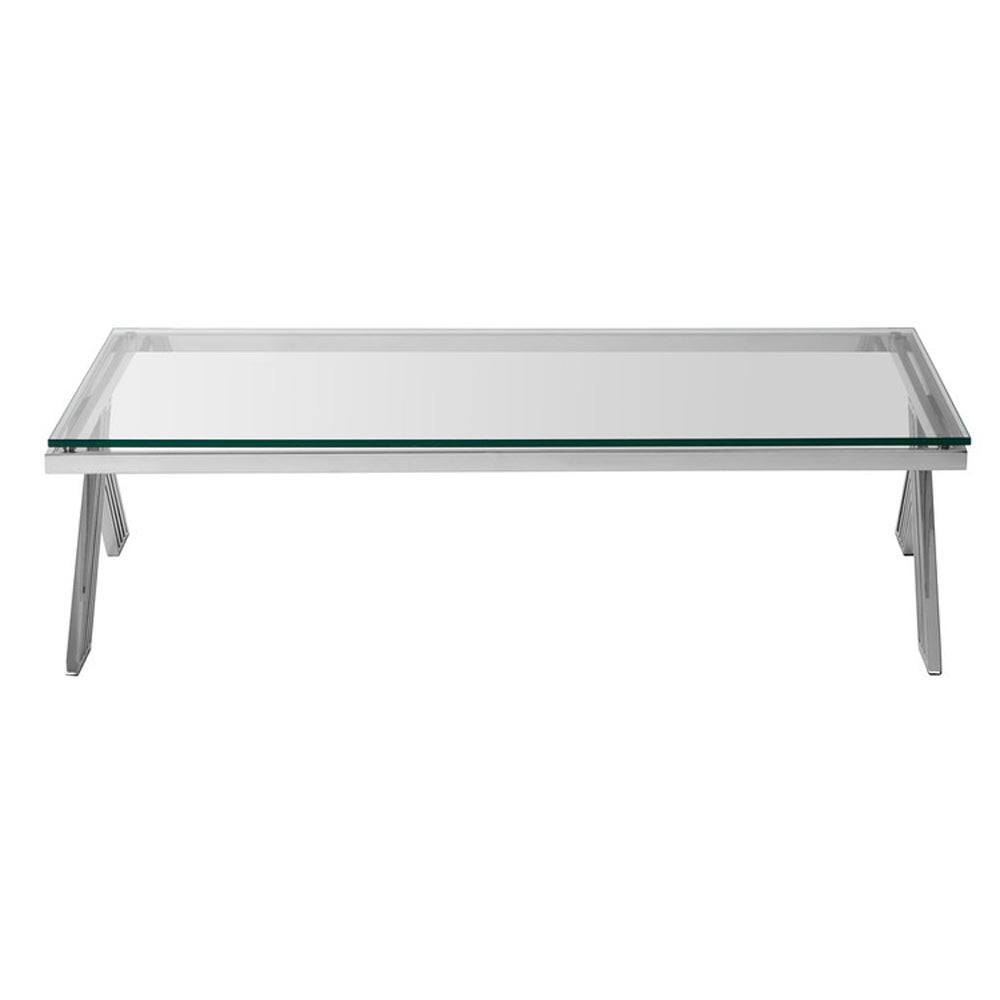  Premier-Olivia's Luxe Collection - Pipe Silver Coffee Table-Silver 317 