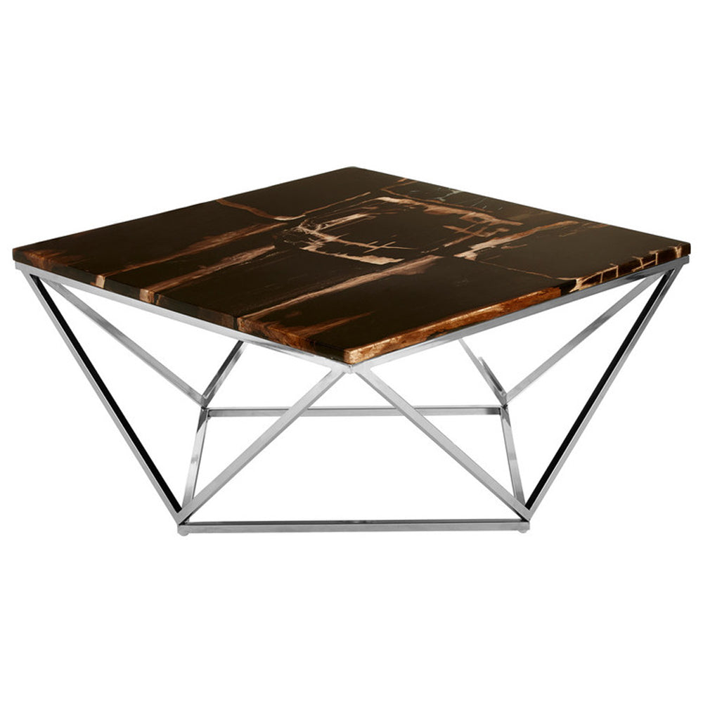 Olivia's Natural Living Collection - Dark Petrified, Parallel Base Coffee Table