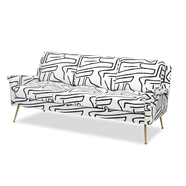 LiangAndEimil Lidmar 3 Seater Sofa - Zebra Black & White