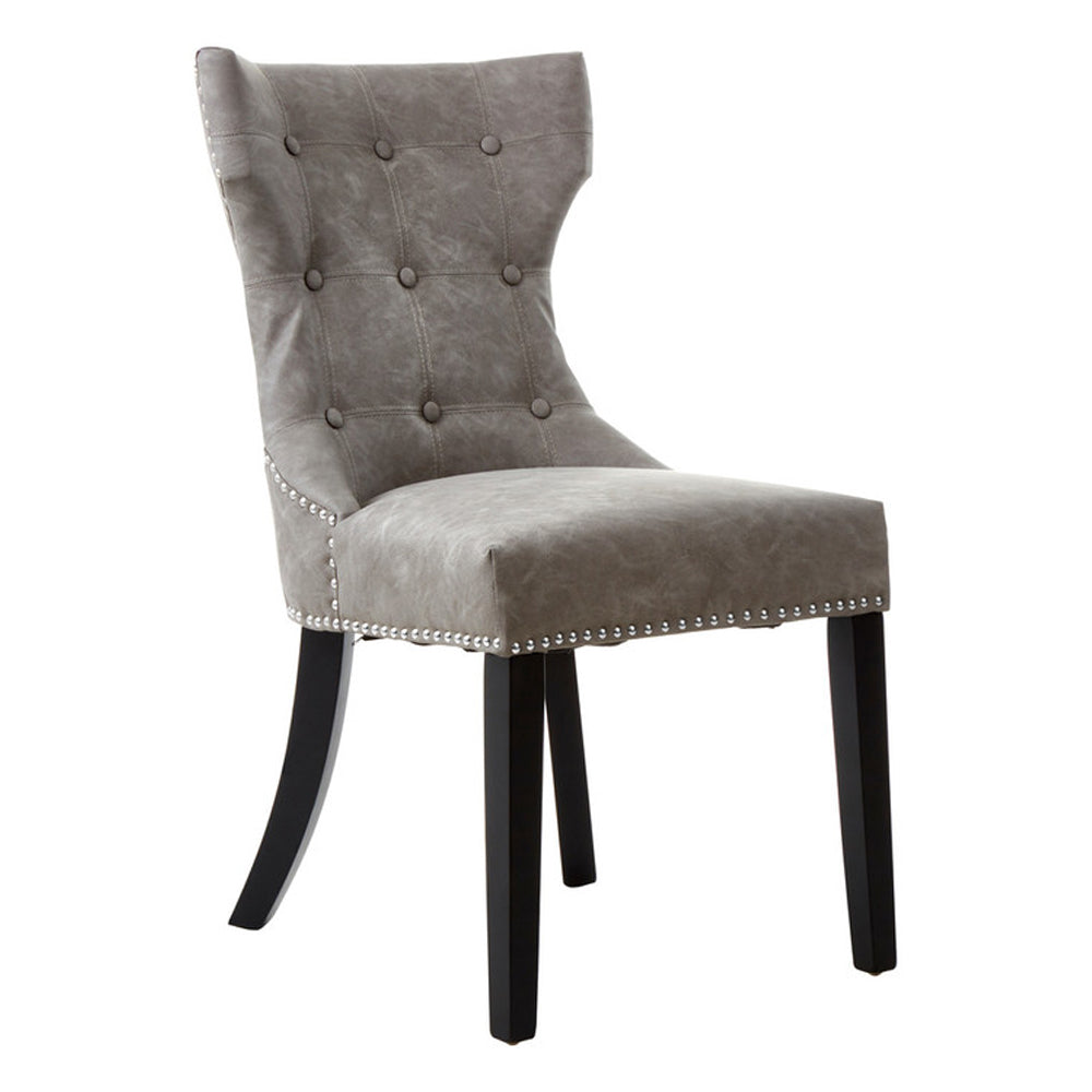  Premier-Olivia's Luxe Collection - Daxi Dining Chair, Grey Faux Leather-Grey 613 