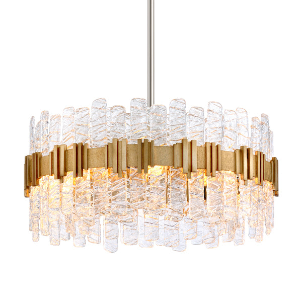  Hudson Valley Lighting-Hudson Valley Lighting Ciro Hand-Crafted Iron 8lt Pendant-Gold, Clear 37 