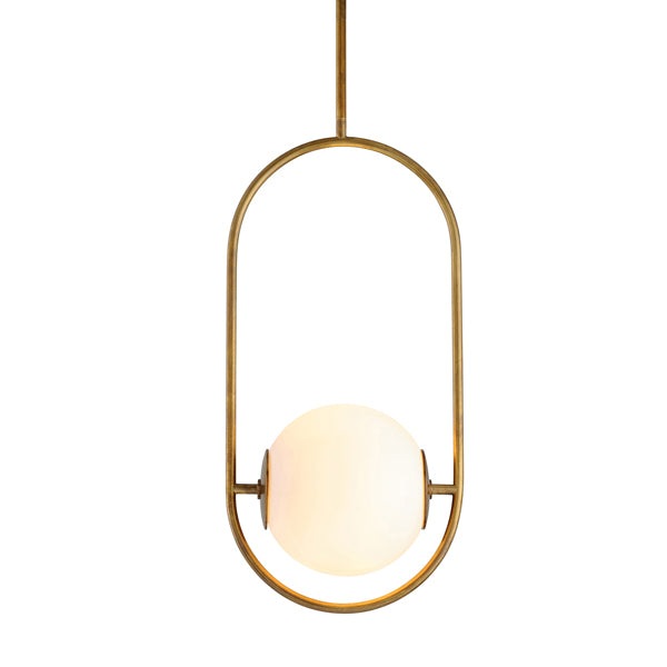 Everley 1 Light Pendant Light - Vintage Brass Hudson Valley Lighting 1