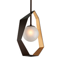 Hudson Valley Lighting Origami Hand-Worked Iron 1lt Pendant style-rustic, rusticcolour-black