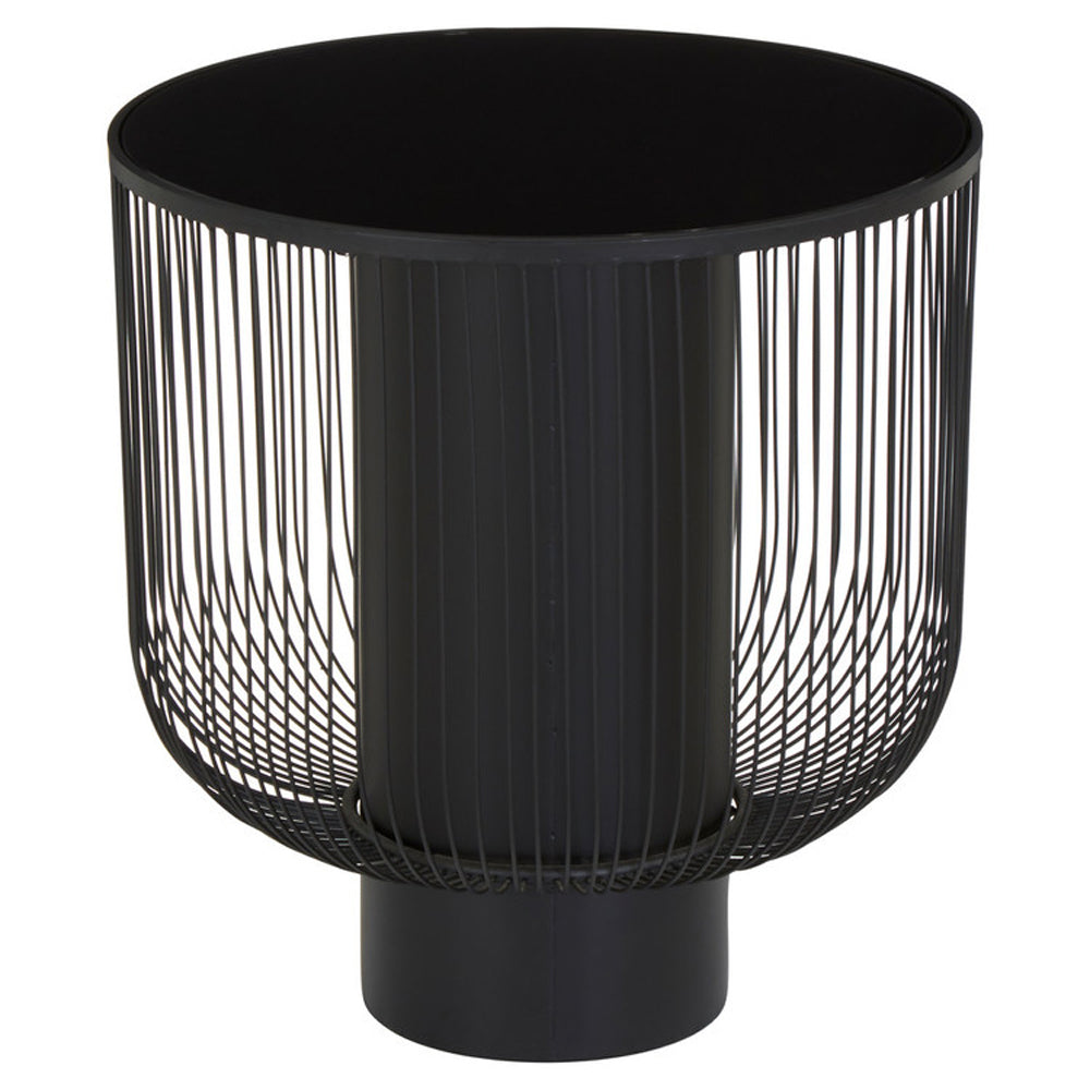 Olivia's Trina Black Side Table