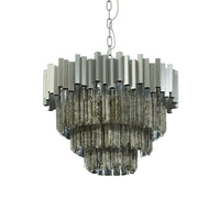 Olivia's Luxe Collection - Penny Nickel Antique Mirror Chandelier Small