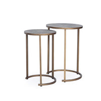 DI Designs Hampton Nest of Tables - Grey Shagreen