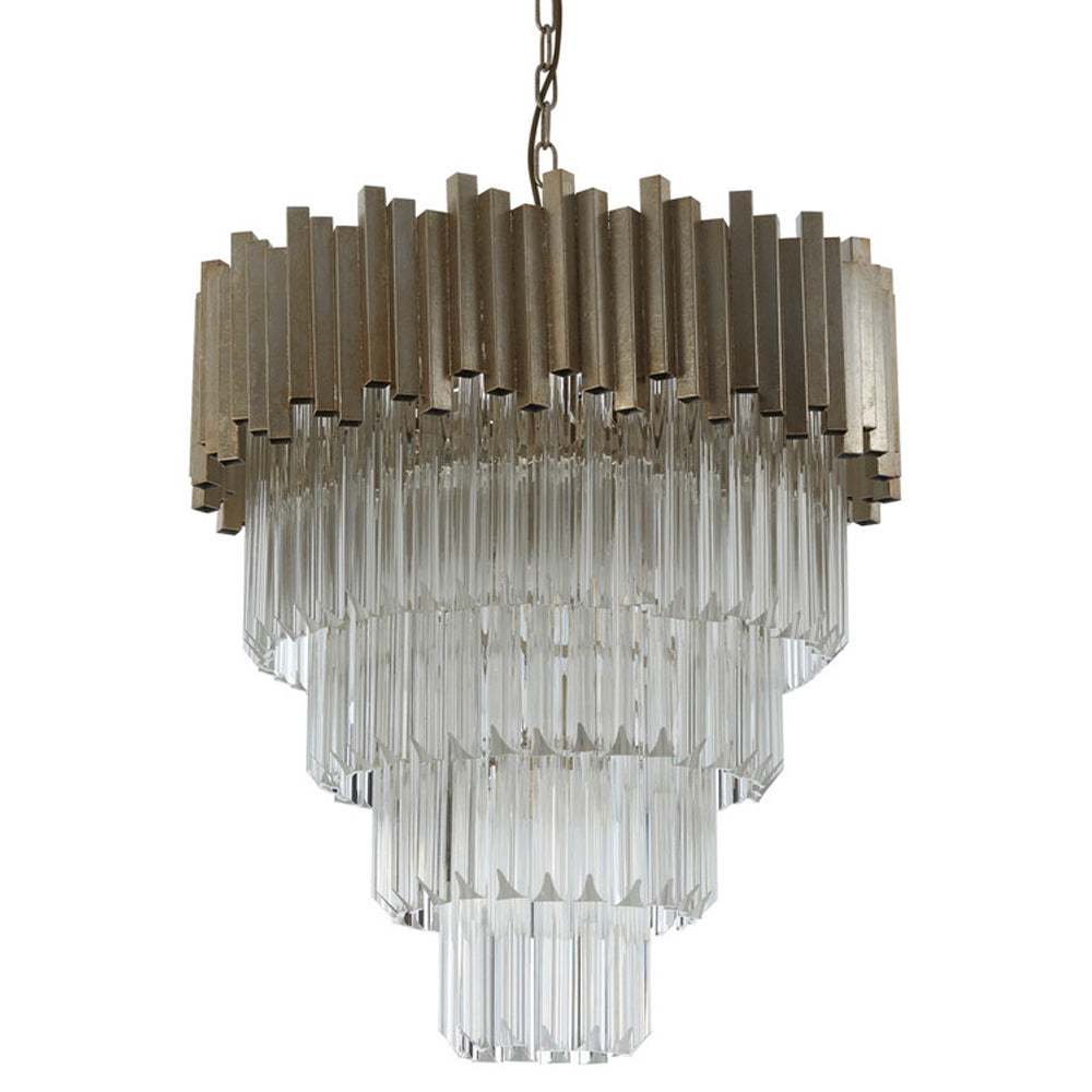Olivia's Luxe Collection - Penny Silver Chandelier Large