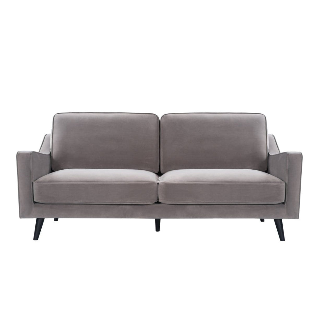 Twenty Ten-Twenty10 Designs Daffy Stone Grey Velvet 2 Seat Sofa-Grey 989 