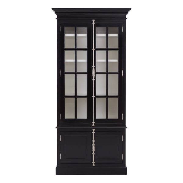 Olivia's Claire 4 Door Cabinet in Mahogany Black