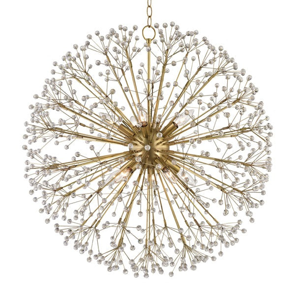 Dunkirk 10 Light Chandelier - Aged Brass Hudson Valley Lighting 1