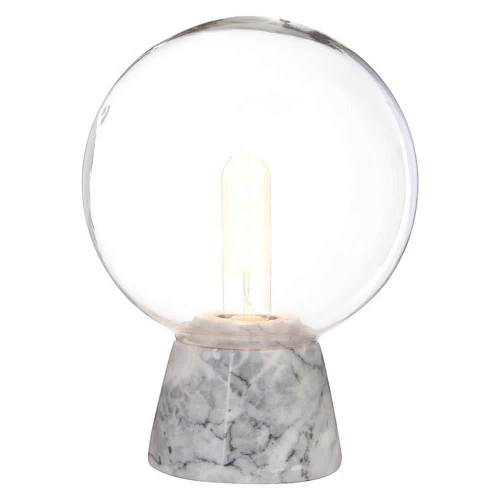 Olivia's Globe And Grey Marble Lamp