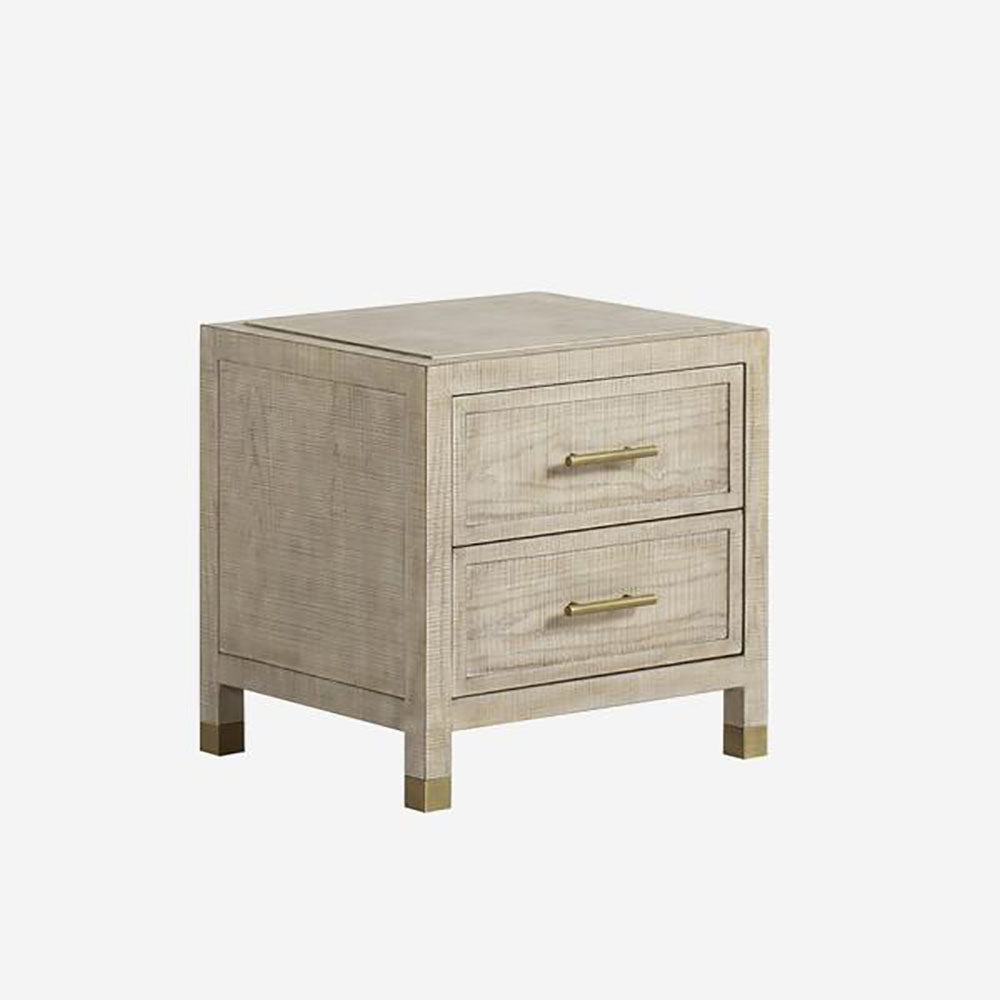 Raffles 2 Drawer Bedside Table - Natural AndrewMartin 2
