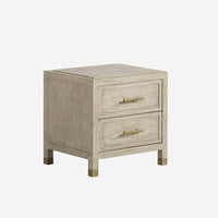 Andrew Martin Raffles 2 Drawer Bedside Table Natural