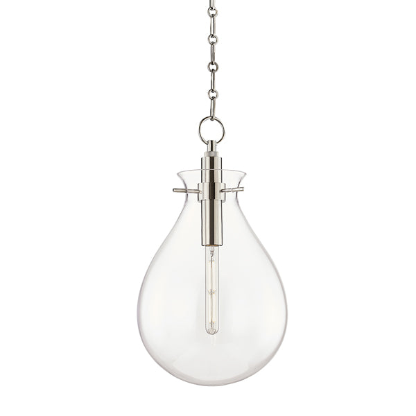 Hudson Valley Lighting Ivy Steel 1 Light Medium Pendant BKO102-PN-CE