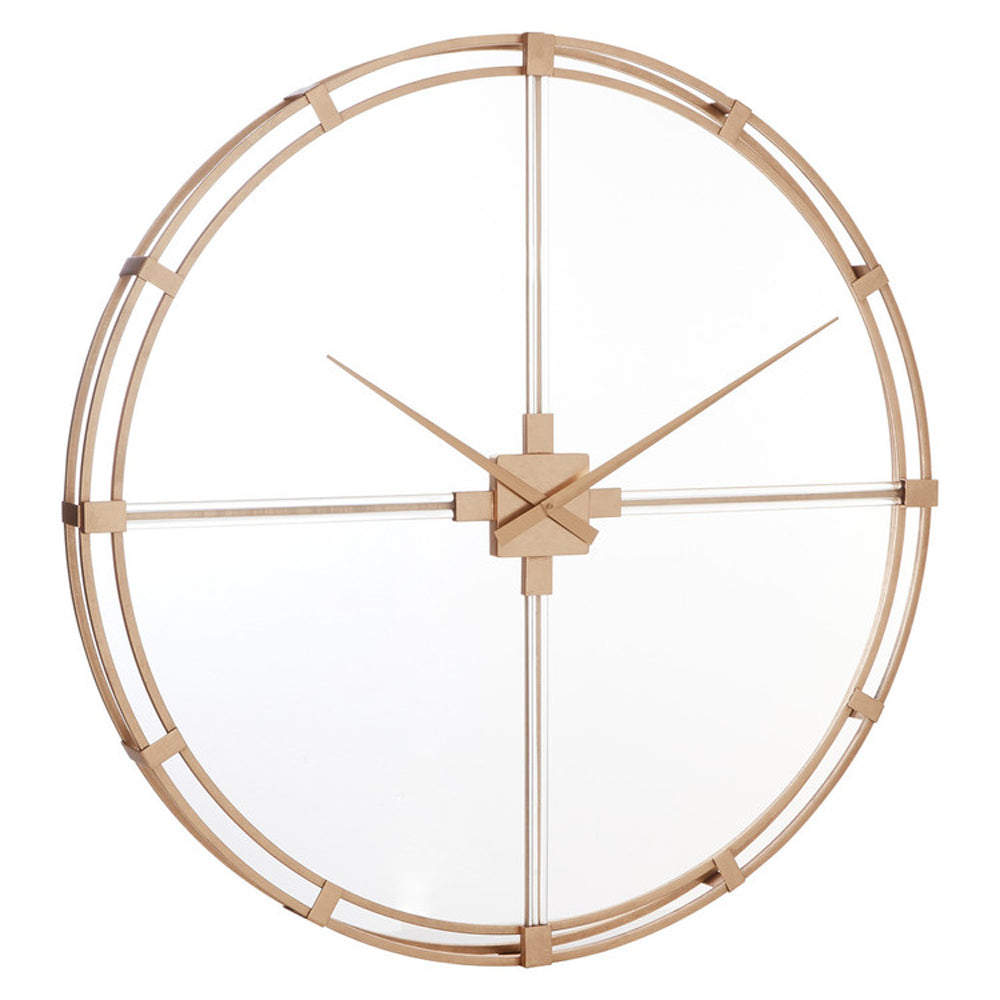  Premier-Olivia's Boutique Hotel Collection - Gold Dual Ring Round Wall Clock-Gold 037 