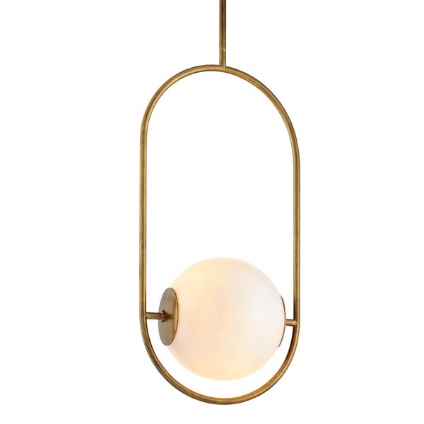 Everley 1 Light Pendant Light - Vintage Brass Hudson Valley Lighting 1