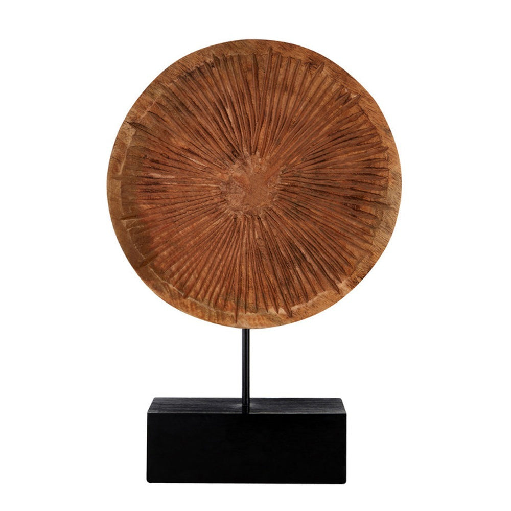 Olivia's Carved Wooden Disc On Stand