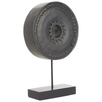 Olivia's Black Wooden Disc Sculpture Large