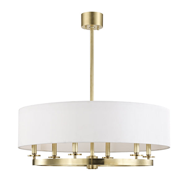 Durham 6 Light Pendant Light - Aged Brass Hudson Valley Lighting 1