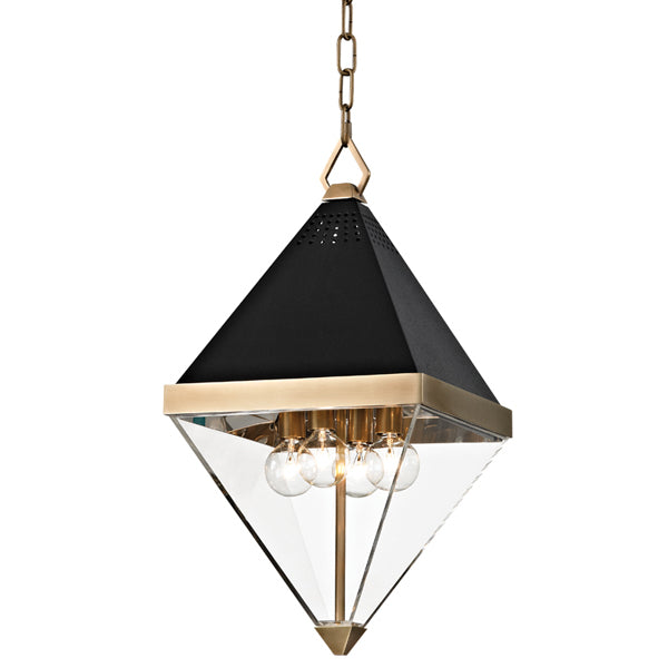 Coltrane 4 Light Pendant - Aged Brass Hudson Valley Lighting 1