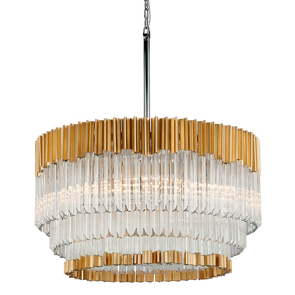  Hudson Valley Lighting-Hudson Valley Lighting Charisma Hand-Crafted Stainless And Alu 8lt Pendant-Gold  29 
