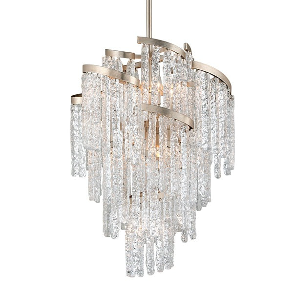 Mont Blanc 9 Light Chandelier - Silver Leaf Hudson Valley Lighting 1
