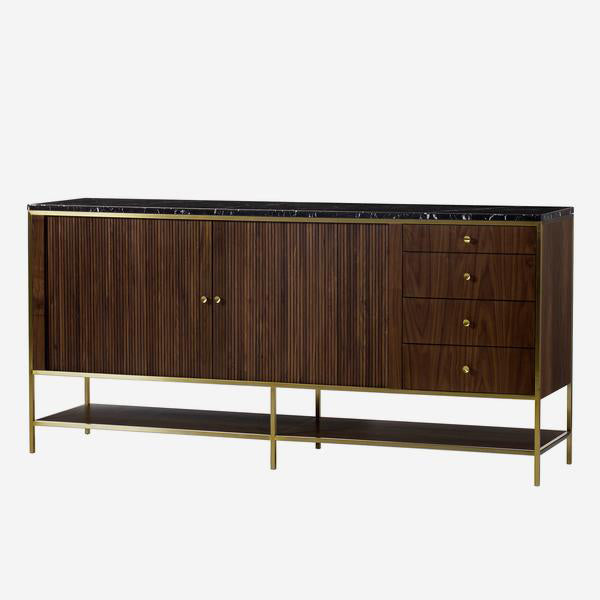This sideboard is fashioned from high-quality dark wood
