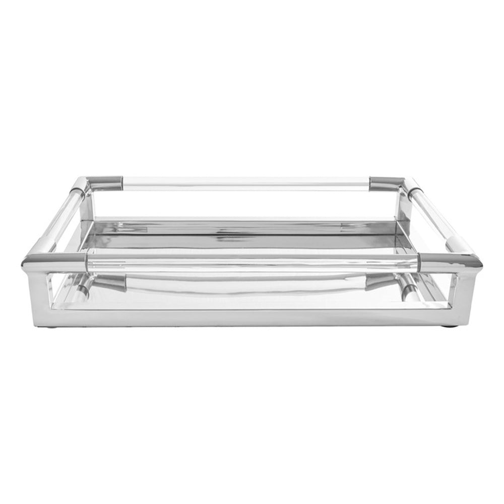 Olivia's Luxe Collection - Silver And Acrylic Tray