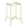 Olivia's Boutique Hotel Collection - White Marble And Agate Side Table