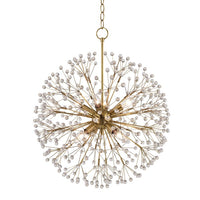 Hudson Valley Lighting Dunkirk 8 Light Chandelier in Aged Brass