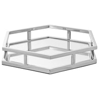 Olivia's Luxe Collection - Hexagonal Silver Mirror Tray