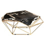 Olivia's Natural Living Collection - Dark Petrified, Geomtric Base Coffee Table