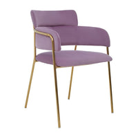 Olivia's Tara Dining Chair in Pink Velvet Gold Finish