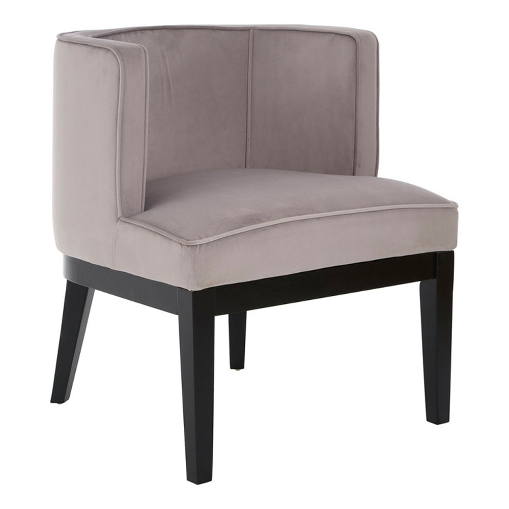  Premier-Olivia's Luxe Collection - Daxi Rounded Light Grey Velvet Chair-Grey 237 