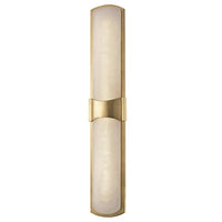 Hudson Valley Lighting Valencia Large Steel Led Wall Sconce in Aged Brass